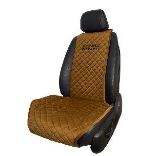 Накидки на сидения Передние накидки с вышивкой Range Rover (Светло-коричневый)